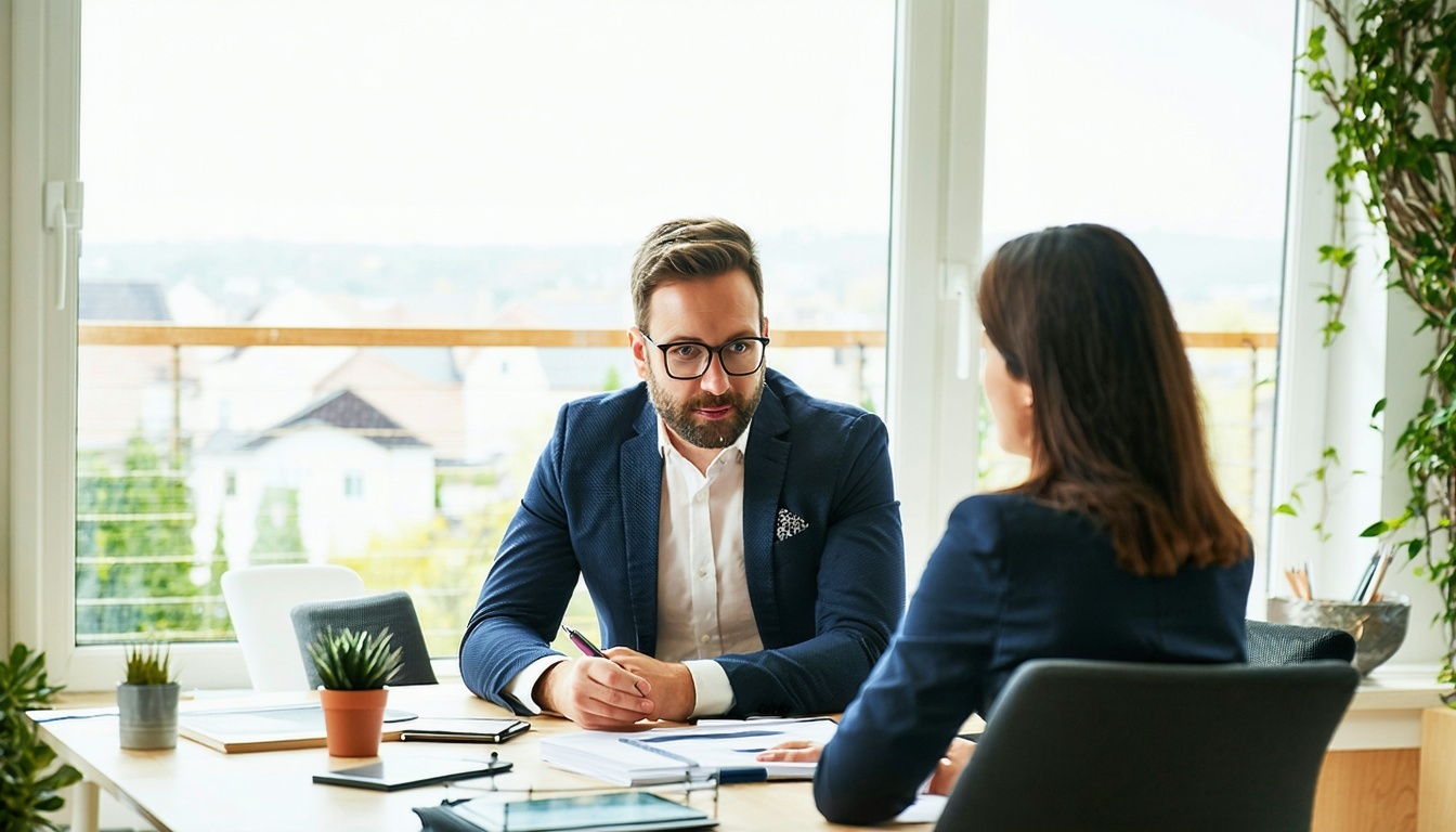 Investor reviewing property opportunities with a consultant